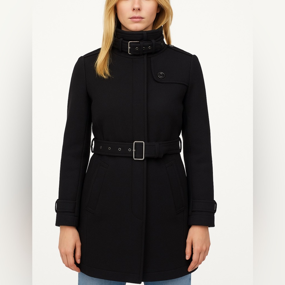 Size 8 Burberry Black Trench Coat for Women